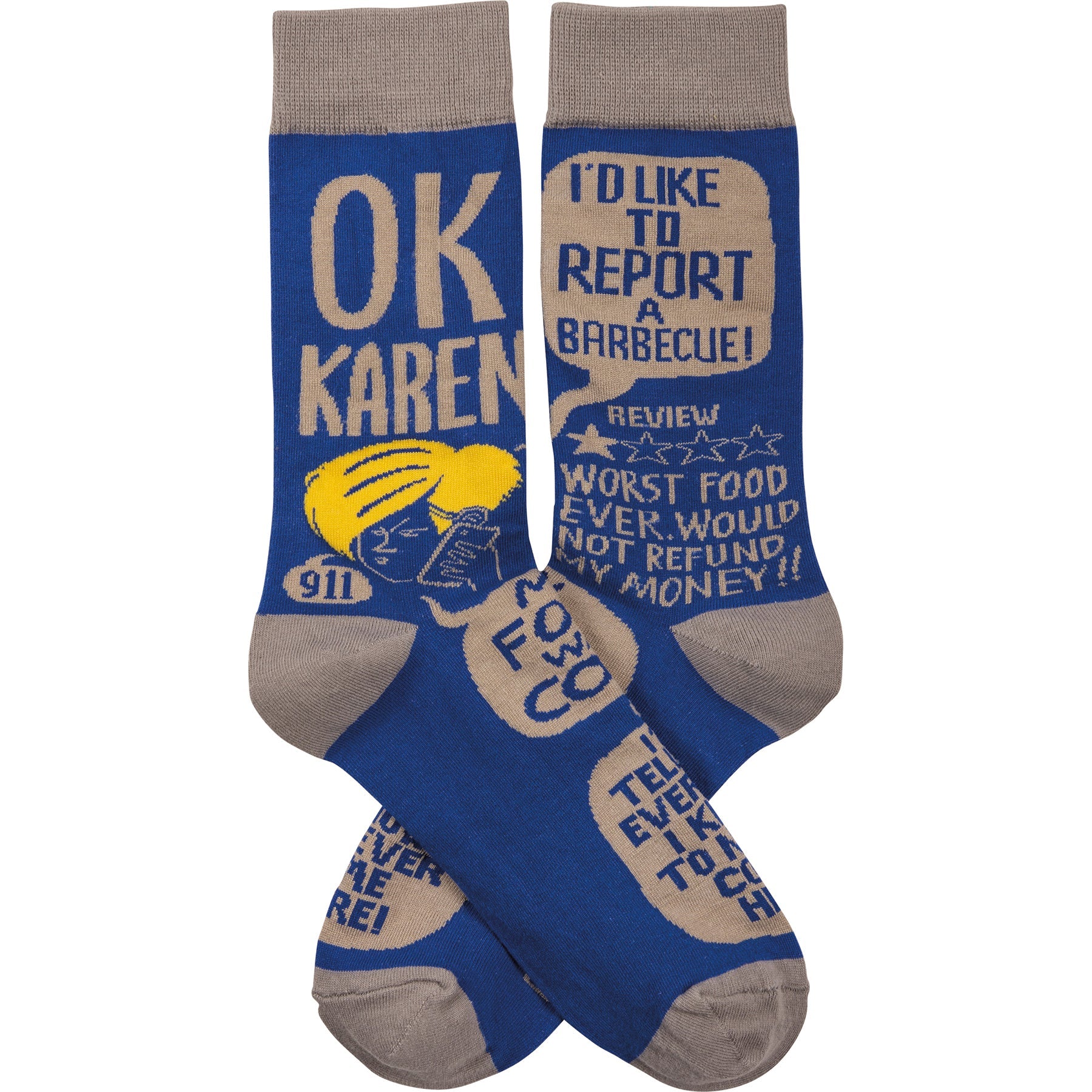 Ok Karen Funny Novelty Socks | Unisex | Worst Food Ever Would Not Refund  My Money!!