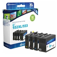 Remanufactured HP 932XL/933 High Yield Black and Standard Color Ink Cartridge Multi-Pack