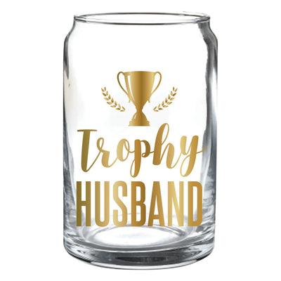 Trophy Husband Gift Bundle | Coordinating Men's Socks and Beer Can Glass