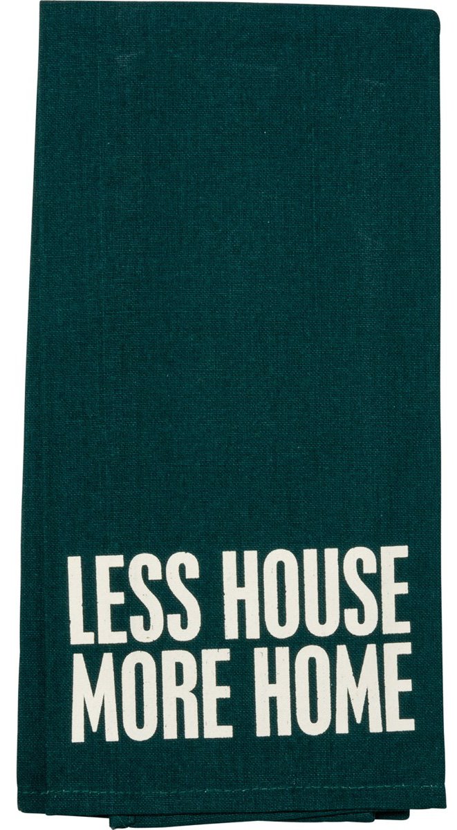 Less House More Home Dish Towel And House Shaped Cookie Cutter Set