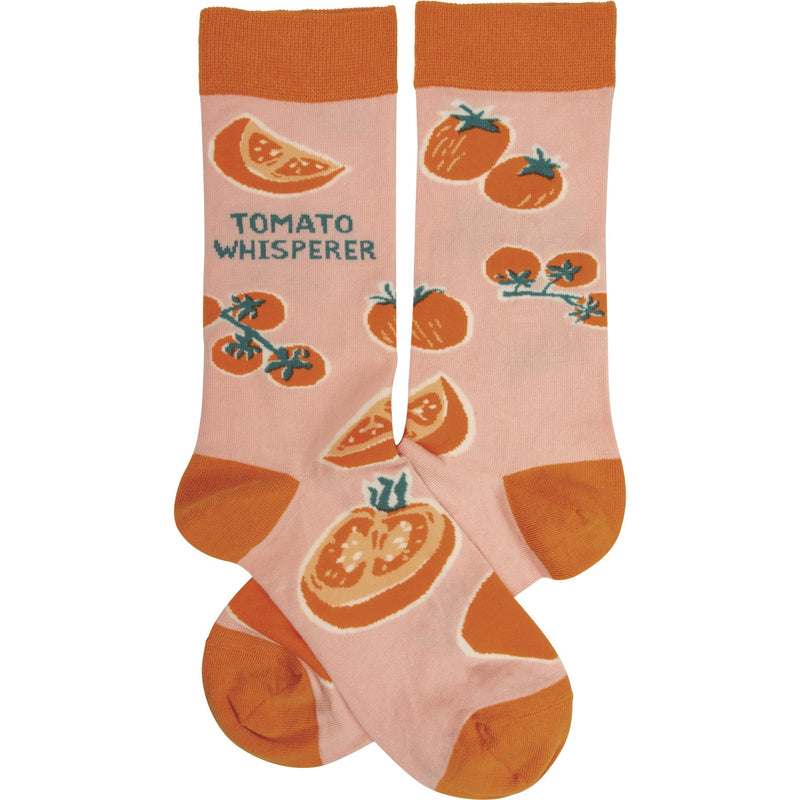 Tomato Whisperer Socks | Funny Novelty Socks with Cool Design | Bold/Crazy/Unique Specialty Dress Socks