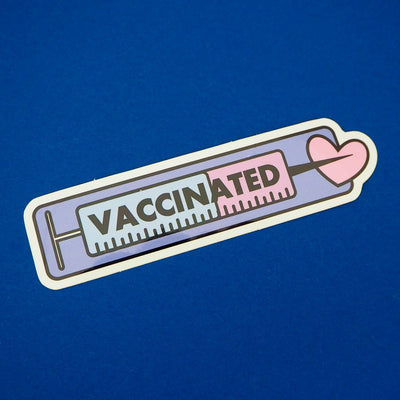 Vaccinated Rectangle Vinyl Sticker