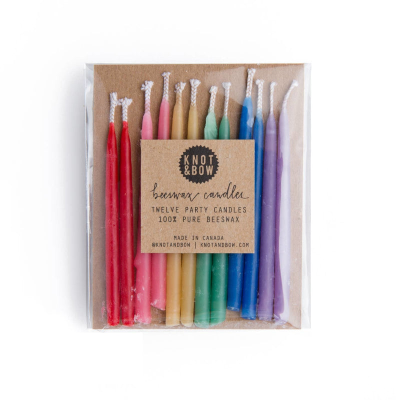 Knot & Bow Birthday Small 3" Beeswax Candles Primary