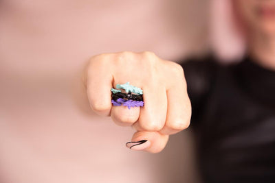 Stabby Unicorn Ring in Blue, Black, Purple, or Mint