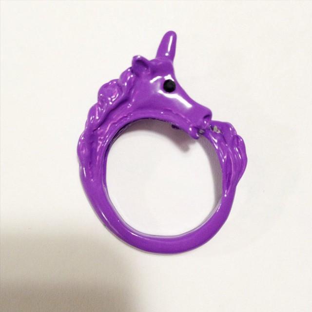 Stabby Unicorn Ring in Blue, Black, Purple, or Mint