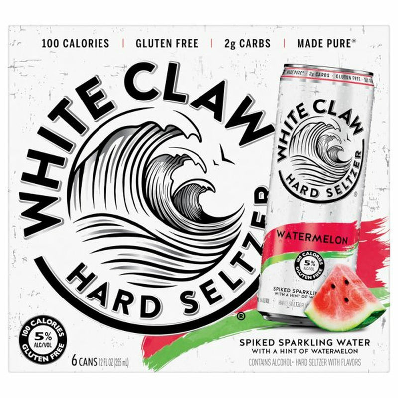 White Claw Watermelon Seltzer 6/12oz cans