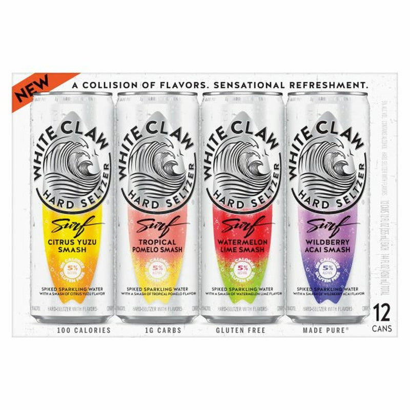 White Claw Surf Hard Seltzer Variety 12/12oz cans