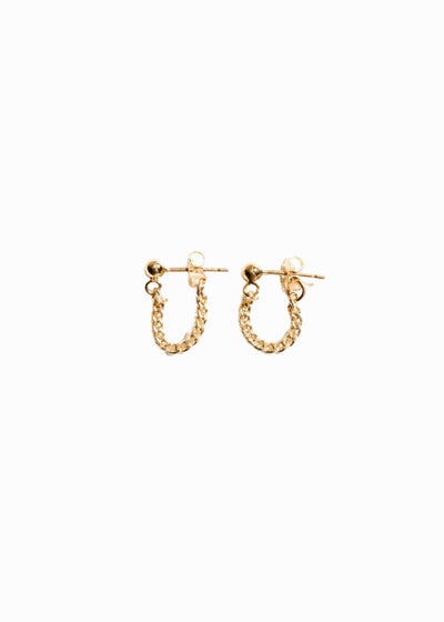 Curb chain earrings