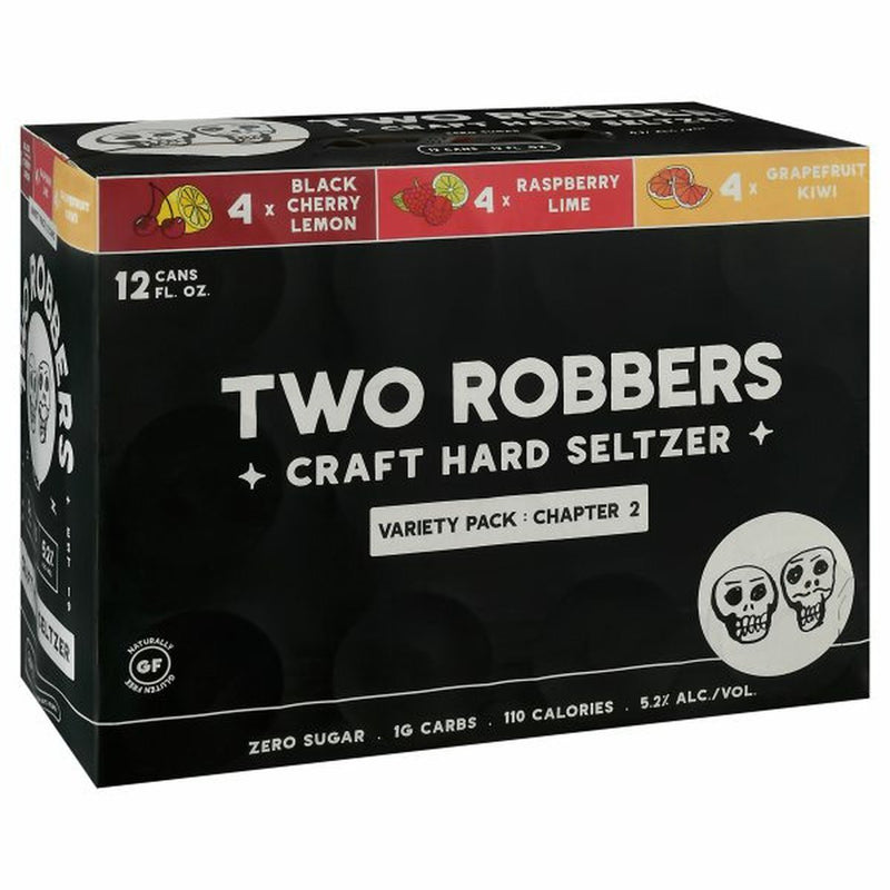 Two Robbers Hard Seltzer, Chapter 2-Variety Pack, 12/12 oz cans