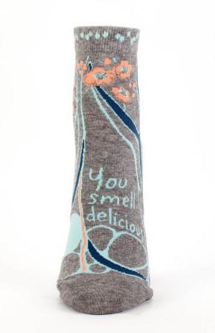 You Smell Delicious Women's Quirky Ankle Socks Hipster/Nerdy/Geeky/Trendy, Floral Funny Novelty Socks with Cool Design, Bold/Crazy/Unique Half Dress Socks