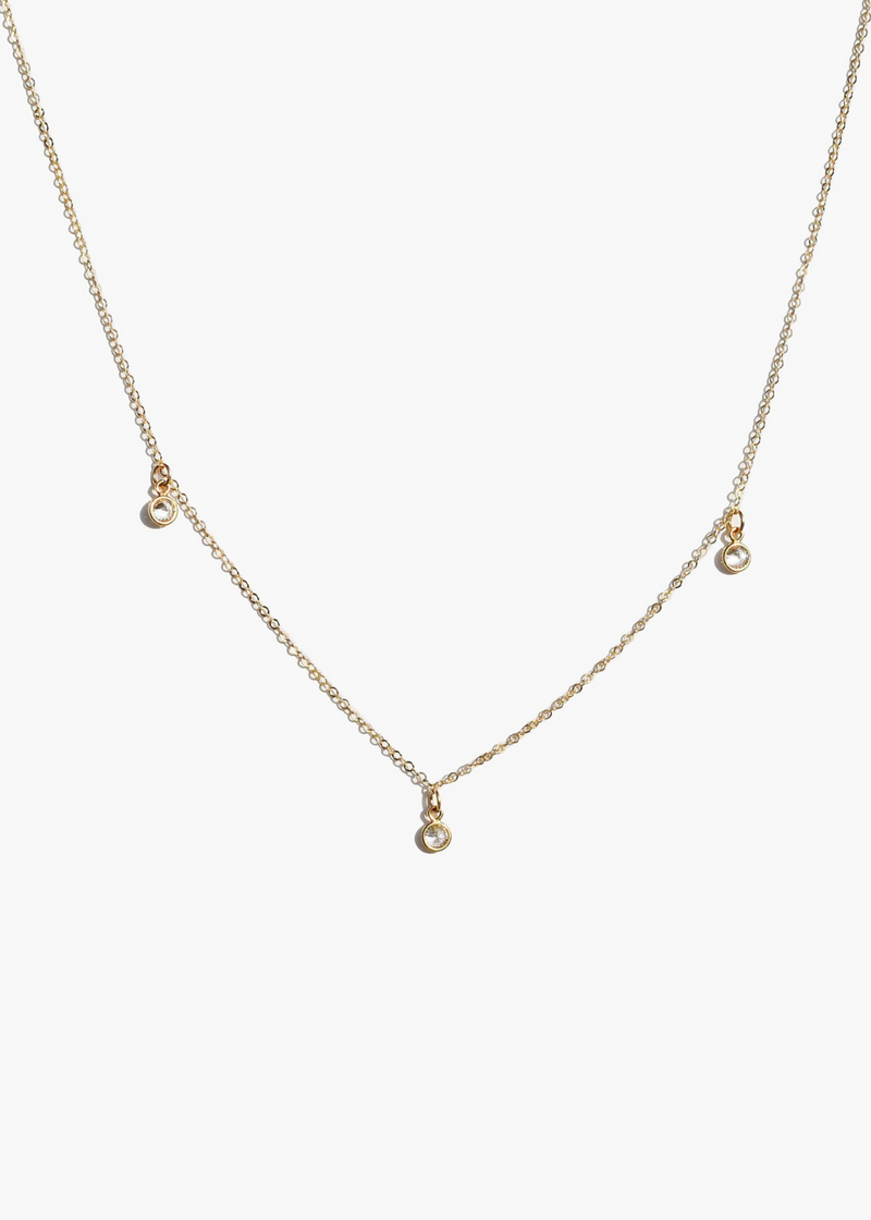 Triple stella drop necklace