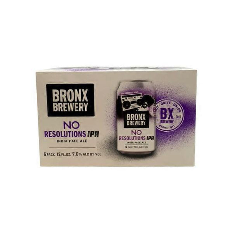 Bronx Brewery No Resolutions IPA  6/12 oz cans