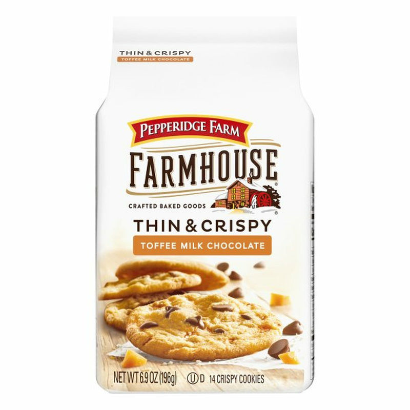 Pepperidge Farm®  Farmhouse Cookies, Toffee Milk Chocolate, Thin & Crispy