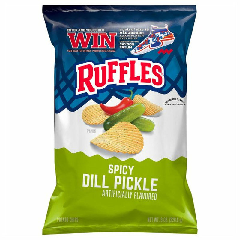 Ruffles Potato Chips, Spicy Dill Pickle
