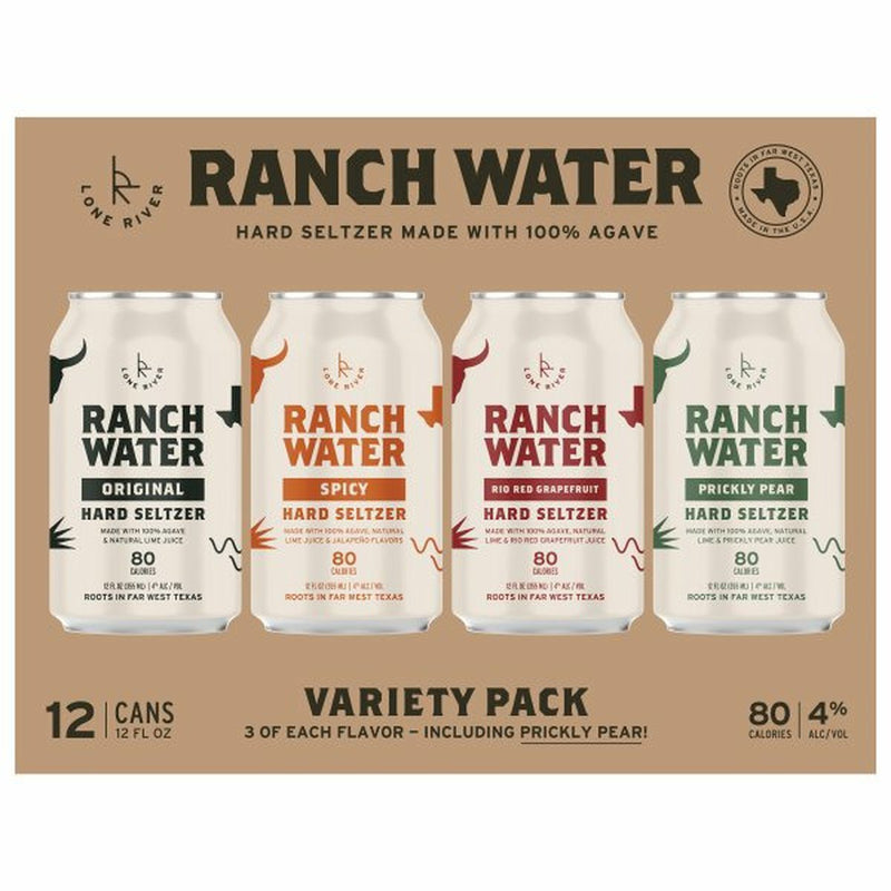 Lone River Ranch Water Variety Pack 12/12oz cans