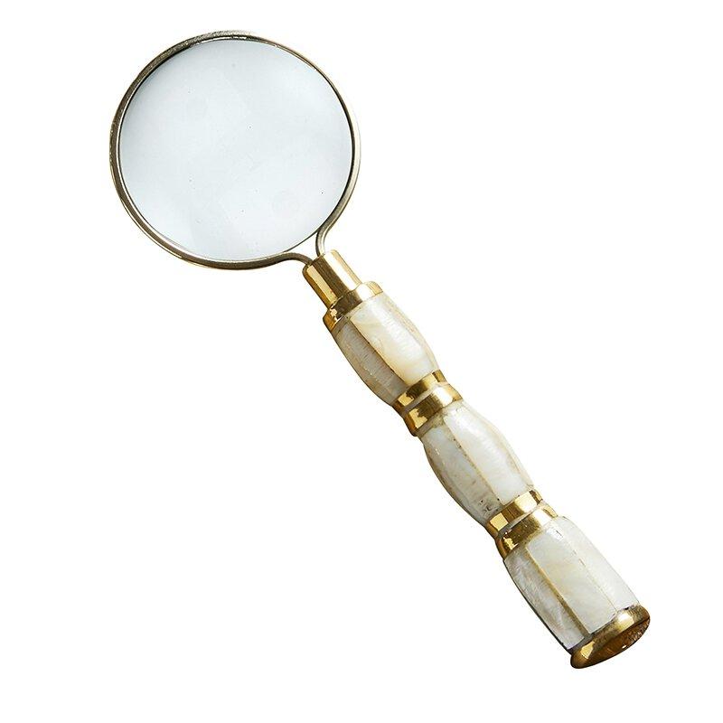 Vintage Mini Magnifying Glass with Pearl White Handle