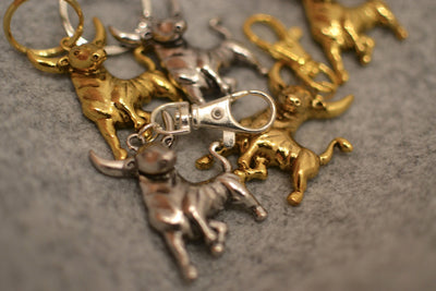 Take the Bull by the Horns Keychain in Gold or Silver