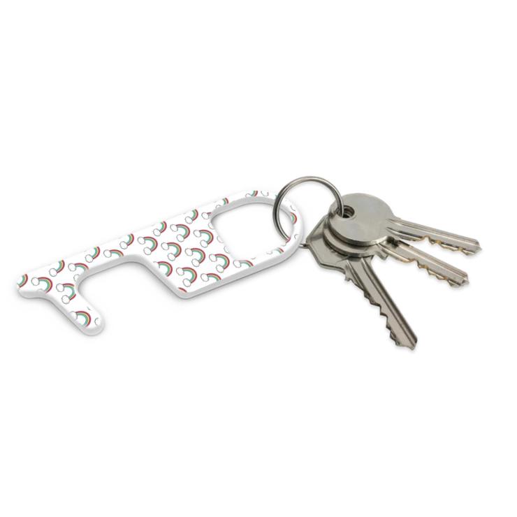 Rainbow Touchie No Contact Tool | Add to Keyring | Reduce Contact with Contact Points and Shared Surfaces