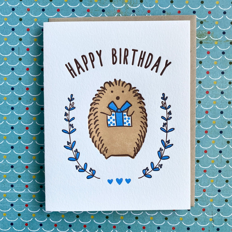 Lucky Bee Press Happy Birthday Hedgehog