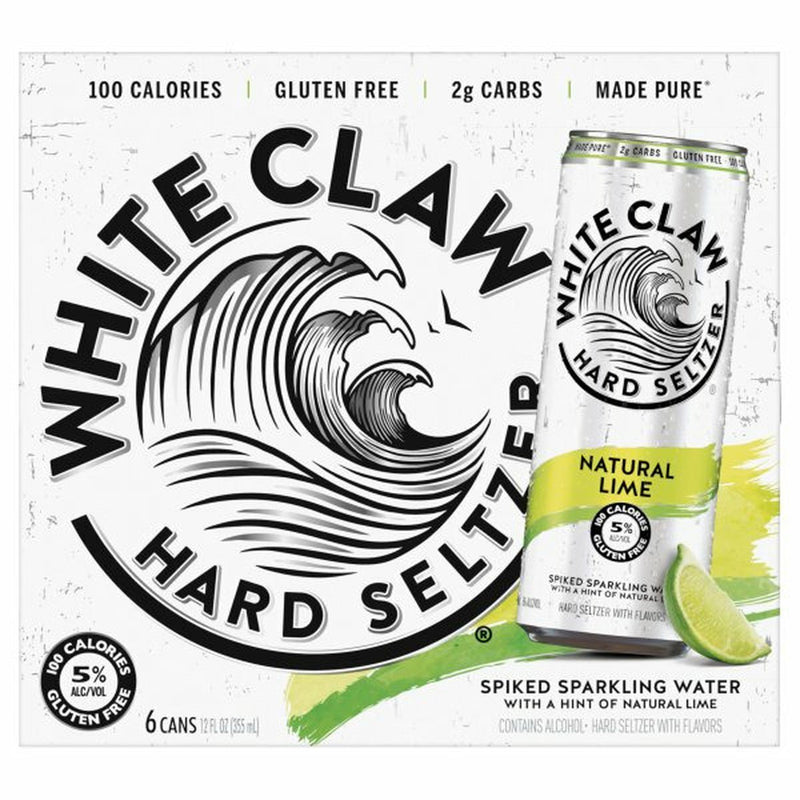 White Claw Hard Seltzer Lime 6/12 oz cans