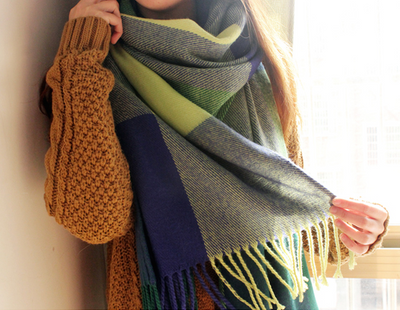 Perfect Geo Office Shawl in Autumn Brights