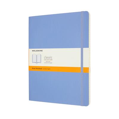Moleskine Classic Notebook, Extra Large, Ruled, Hydrangea Blue, Soft Cover (7.5 X 9.75)