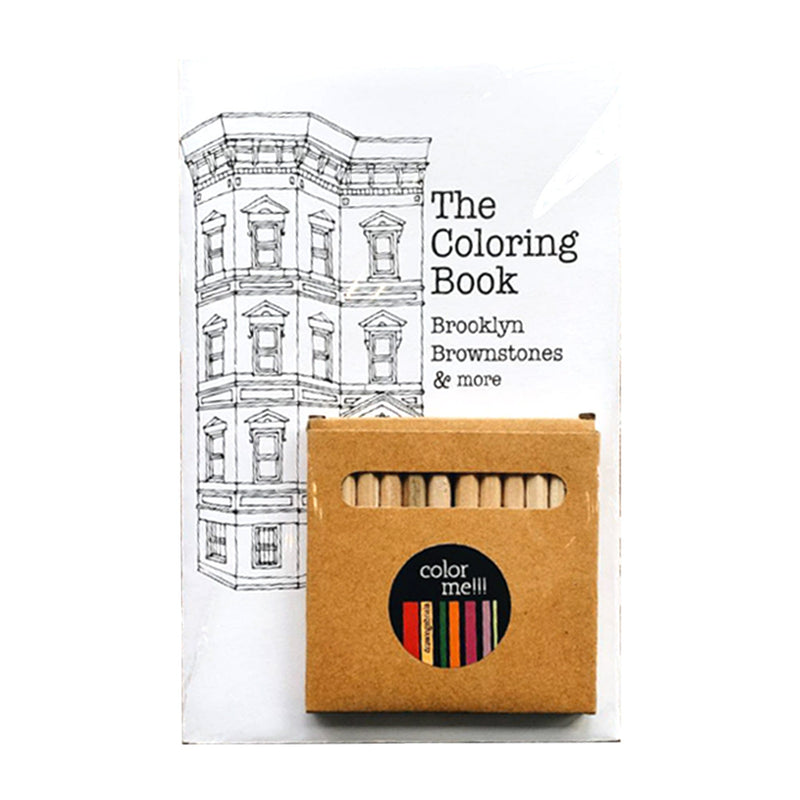 The Coloring Book - Brooklyn Brownstones & More (with Colored Pencils)