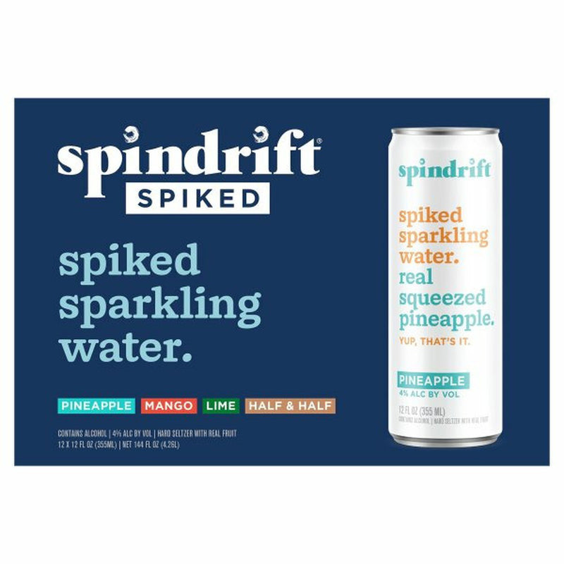 Spindrift Spiked Sparkling Water, Variety 12pk/12oz Cans