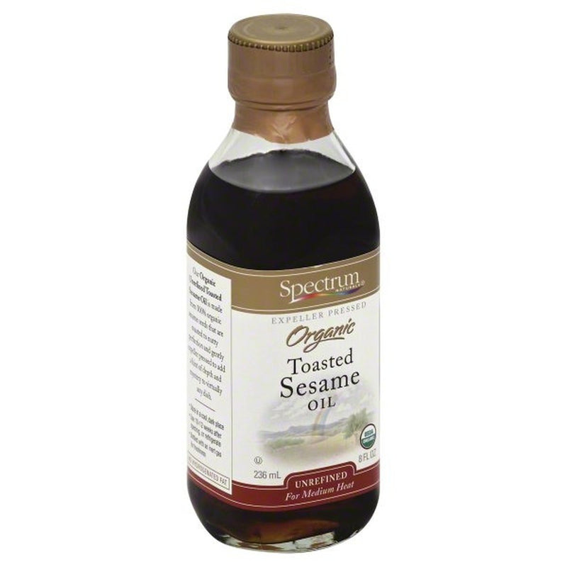 Spectrum Naturals Sesame Oil, Toasted, Organic, Unrefined