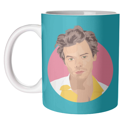Harry Styles Blue Portrait Mug