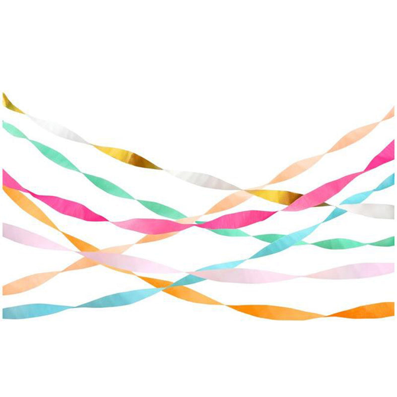 Bright Crepe Paper Party Streamers