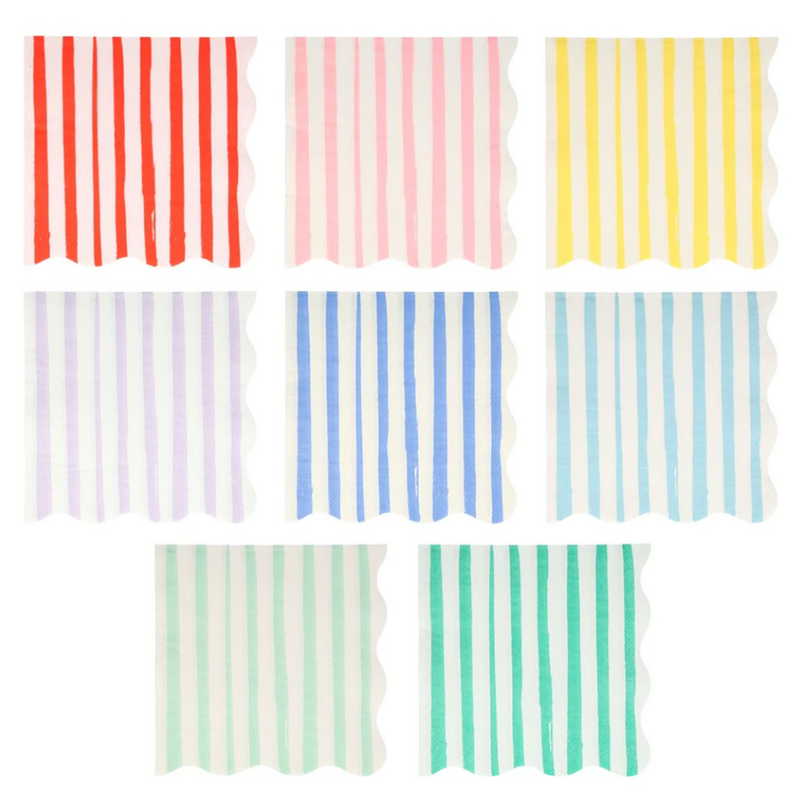 Mixed Stripe Large Napkins (Set of 16)