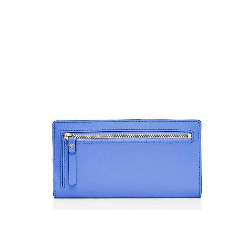 Kate Spade Bee Mikas Pond Lacey Delphinium Blue Zip Wallet Cute/Cool/Unique Zipper Pouch/Bag/Clutch/Cosmetic Bag