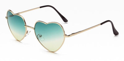 Heart Shaped Ombré Sunglasses in Pink or Green