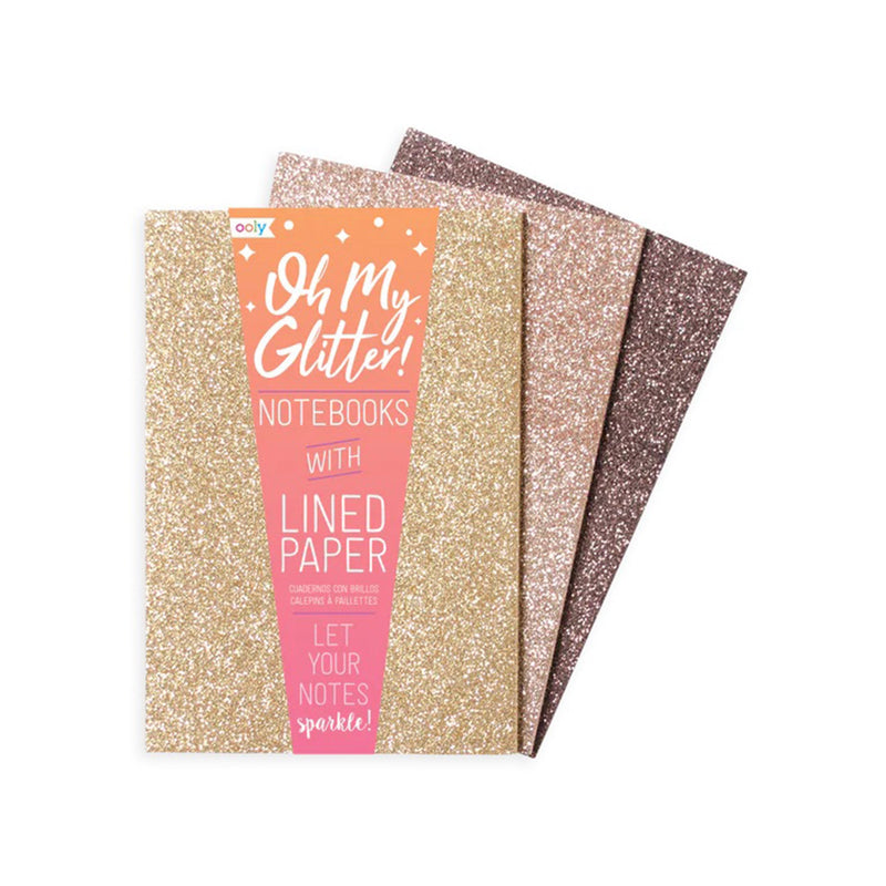 Oh My Glitter Notebooks in Metallic (Set of 3)