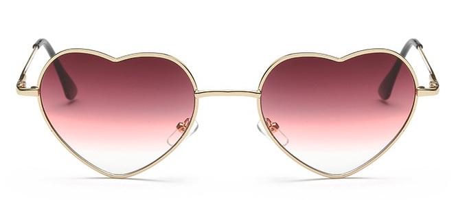 Heart Shaped Ombré Sunglasses in Pink or Green