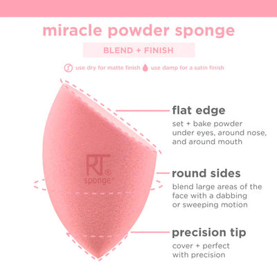 Real Techniques Miracle Powder Sponge 2 Count