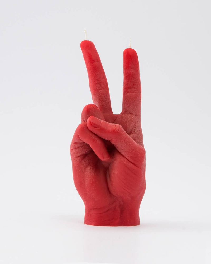 CandleHand Gesture Candle "Victory" - Red