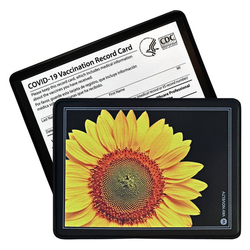 Vaccination Card Holder / Protector - Sunflower