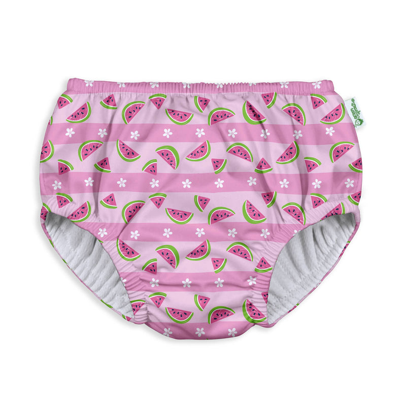 Reusable Absorbent Swimsuit Diaper - Pink Watermelon, 12M