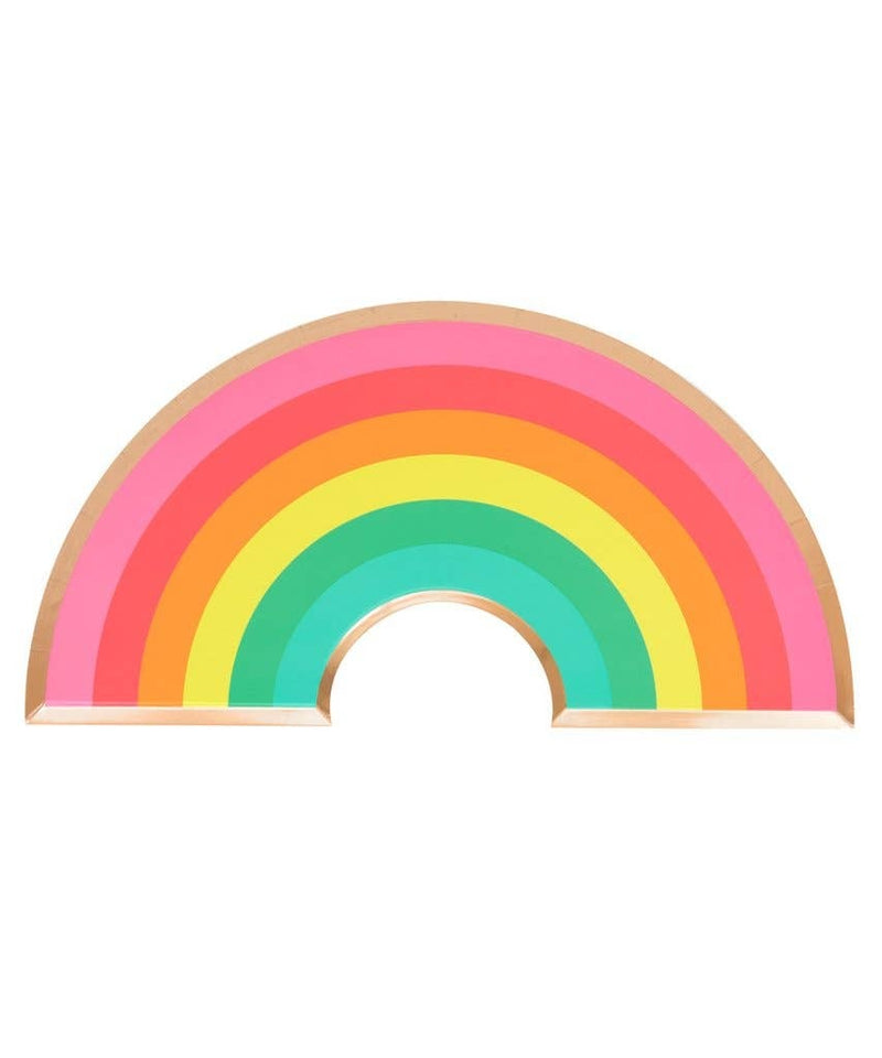 Rainbow Party Plates, 8 Pack