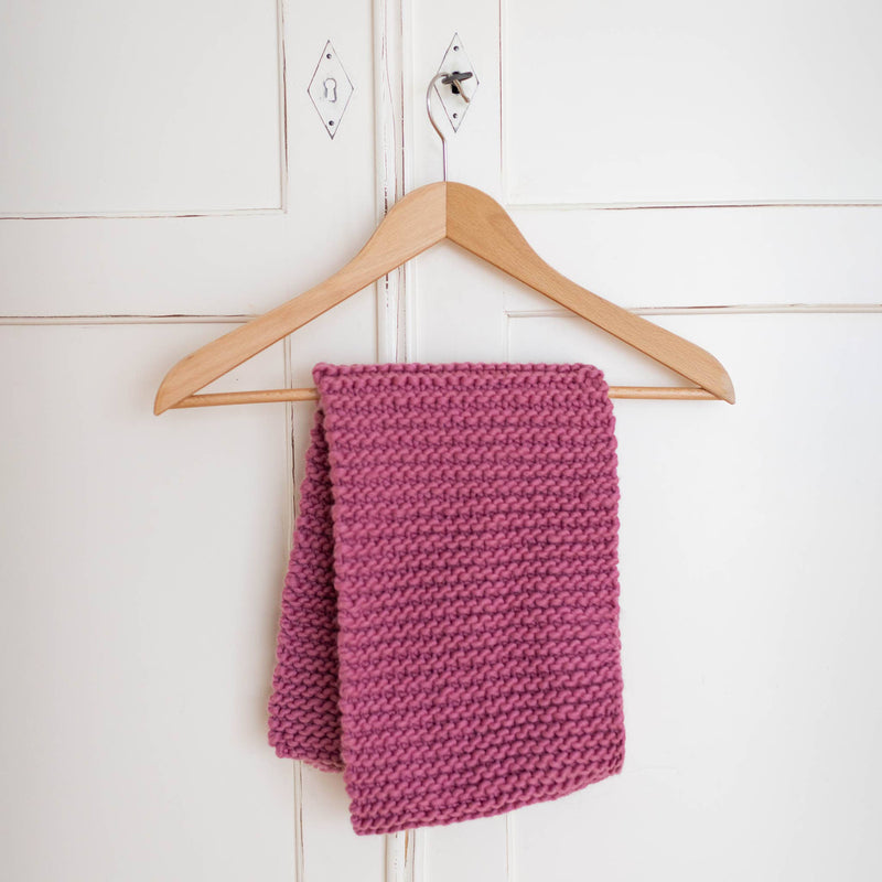 Grazier Scarf Knitting Kit, Dust Pink