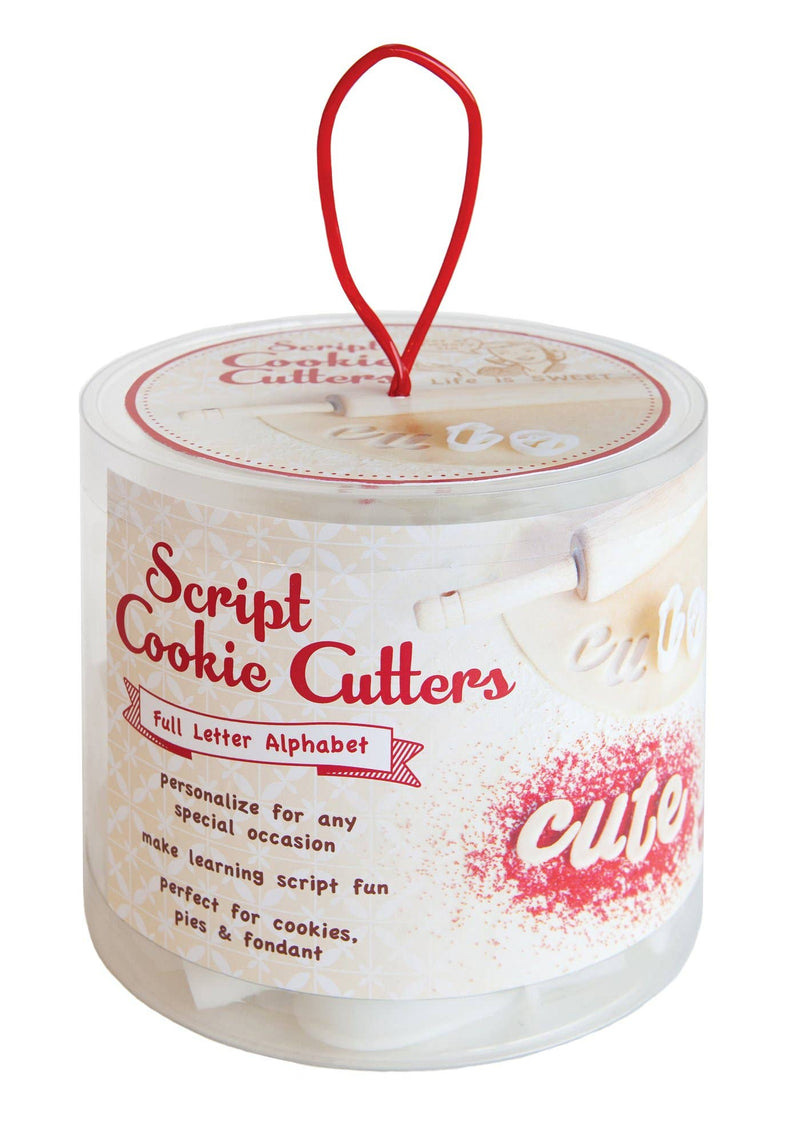 Script Cookie Cutters, Set of 26