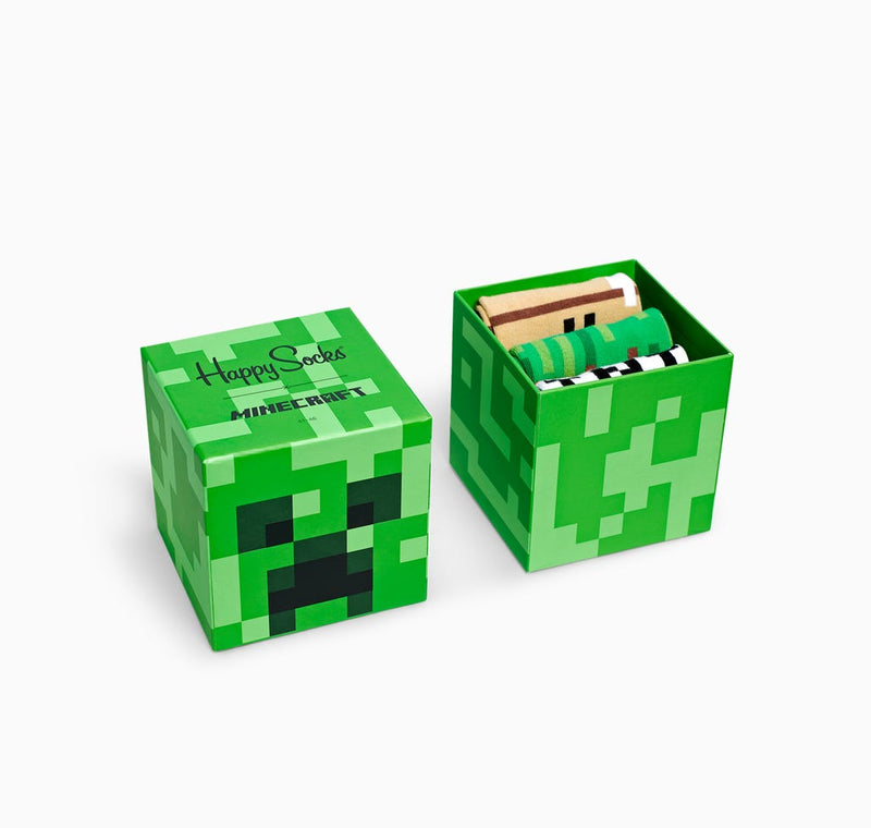Happy Socks - Minecraft Gift Box 3-pack, 41 - 46 (Euro)